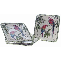 Certified International 'Bahamas' 8.5-inch Square Salad Plates (Set of 4)