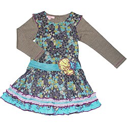 Beetlejuice London Girl's Floral Ruffle Dress