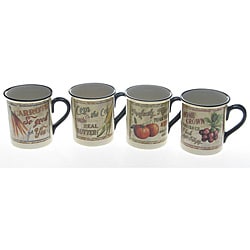 Certified International 'Farm Fresh' Mugs (Set of 4)
