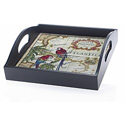Certified International 'Bahamas' 4-Tile Wood Tray with Handles