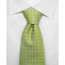 H. Luzzario & Co. Green Circles Silk Tie