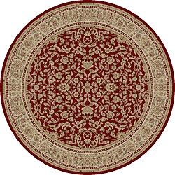 Kashmir Collection Red Area Rug (7'10 Round)