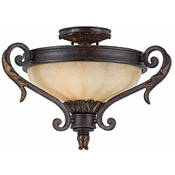 Triarch International Venus 2-light English Bronze Semi-Flush Mount