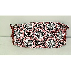 Laura Ashley Red/Black Pinwheel Cosmetic Bag