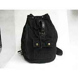 Black 'Paratrooper' 19-inch Canvas Sport Backpack