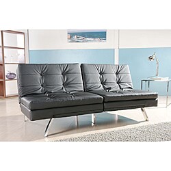 Memphis BLack Double Cusion Sofa Bed
