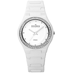 Skagen Women's White Ceramic Crystal Watch