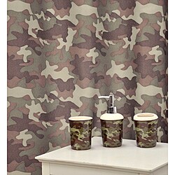 'Camouflage Khaki' Ceramic 16-piece Bath Accessory Set