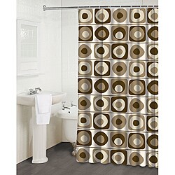  'Vintage Squares Taupe' Shower Curtain