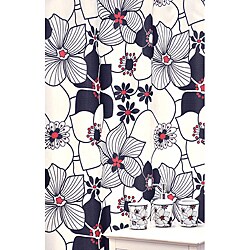 Famous Home Fashions 'Daisies Red and Black' Ceramic 16-piece Bath Accessory Set