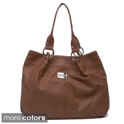 Kenneth Cole Reaction Silvertone Hardware Tote Bag