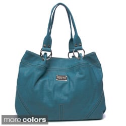Kenneth Cole Reaction Silvertone Hardware Tote Bag