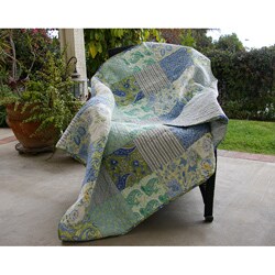 Vintage Jade Quilted Throw