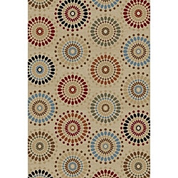 'Orchid Fields' Ivory Area Rug (5'3 x 7'3)