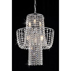'Ariel' 6-light Chrome/ Crystal Chandelier