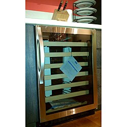 Viking Designer 24-inch Undercounter Stainless Clear Glass Wine Cellar (Right Hand)