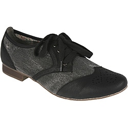 Elegant Women's 'Perdy-1' Black Oxford