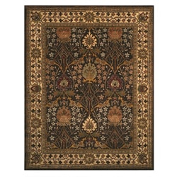 Hand-tufted Morris Brown Wool Rug (4' x 6')