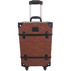 Amerileather Brown Paisley Floral Vintage 23-inch Spinner Trunk Upright