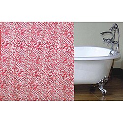 Pink Zebra Shower Curtain