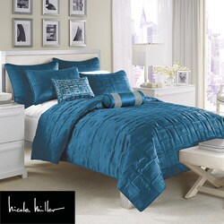 Nicole Miller City Square Peacock Twin-size Coverlet