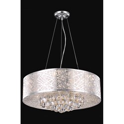 Chrome 9-light Crystal Drop Chandelier