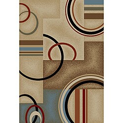 Arcs and Shapes Natural Rug (7'10 x 9'10)