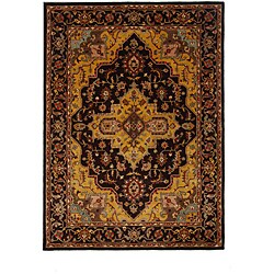 Hand-Tufted Tempest Dark Brown/Gold Area Rug (8' x 11')