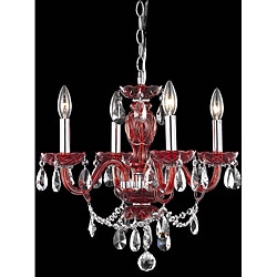 Red 4-light Chandelier