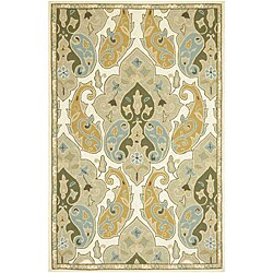 Hand Hooked Indoor/Outdoor Abstract Area Rug (7' 6 x 9' 6)