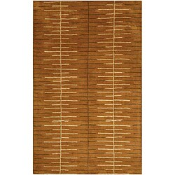 Hand-Tufted Brown Wool Area Rug (3'6 x 5'6)