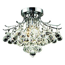 Elegant Lighting 4-light Chrome Flush-Mount Chandelier