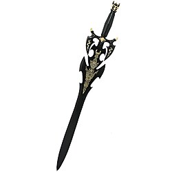 Defender 38-inch Black Stainless Fantasy Sword with Sheath