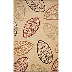 Hand-tufted Gold Leaf Rug (7'6 x 9'6)