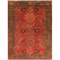 Hand-tufted Red Wool Area Rug (5' x 8')