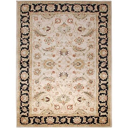 Hand-tufted Beige Wool Area Rug (4' x 8')