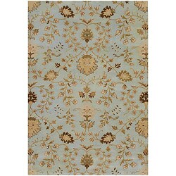 Hand-tufted Blue Wool Area Rug (8' x 11')