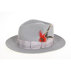 Ferrecci Men's Gray Wool Fedora Hat