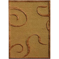 Hand-tufted Brown Wool Area Rug (3' 6 x 5' 6)