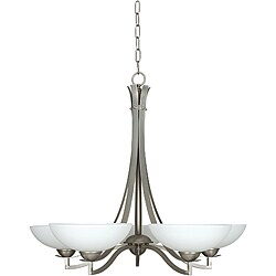 5-light Satin Nickel Chandelier