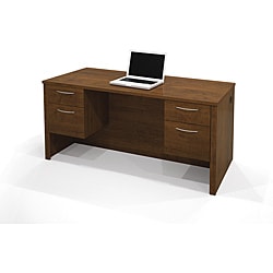 Bestar Embassy Executive Desk with Dual Half Pedestals