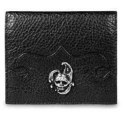 Zeyner Black Leather Credit Card and ID Case