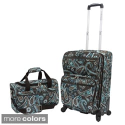 U.S. Traveler Quilted 2-piece Expandable Carry-On Spinner Luggage Set