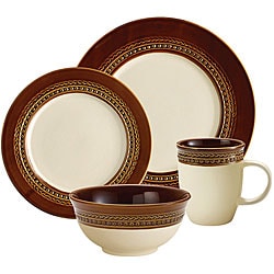 Paula Deen Southern Gathering Brown 16-piece Dinnerware Set