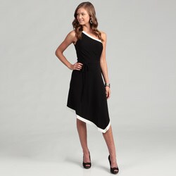 London Times Women's One-shoulder Dress