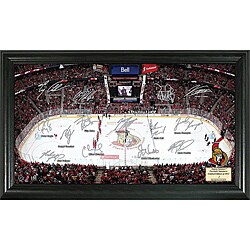 Highland Mint Ottawa SenatorsTeam Autographed Framed Rink Photo