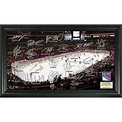 Highland Mint New York Rangers Team Autographed Framed Rink Photo