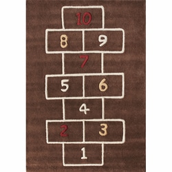 Handmade Luna Kids Hopscotch New Zealand Wool Rug (3'6 x 5'6)
