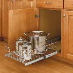 Medium Cabinet-mount Chrome Wire Basket Rack