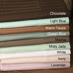 Egyptian Cotton Sateen 410 Thread Count Striped Sheet Set
